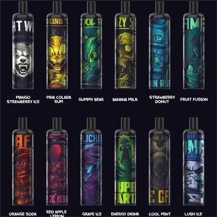 พลังงาน 5000 พัฟชาร์จตาข่ายม้วน Vape ทิ้ง