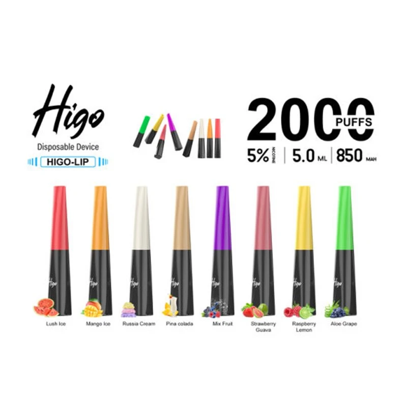 Higo Lip 2000 Vape แบบใช้แล้วทิ้ง