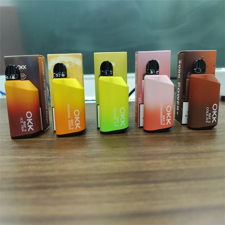 OKK RAY5 2000 พัฟบุหรี่อิเล็กทรอนิกส์ Vape แบบใช้แล้วทิ้ง