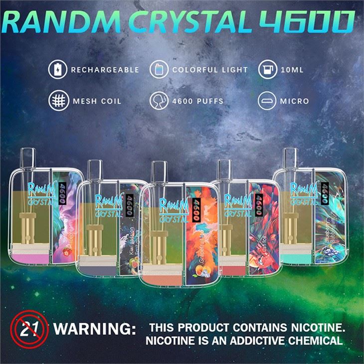 Randm Crystal 4600 บุหรี่อิเล็กทรอนิกส์แบบใช้แล้วทิ้ง