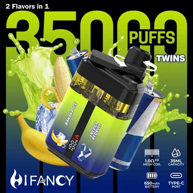 Hifancy twins 35000 พัฟ vape dual รสชาติ