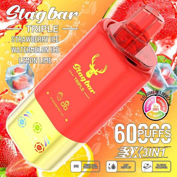 Stag Bar Triple 60000 3 ใน 1 รสชาติ