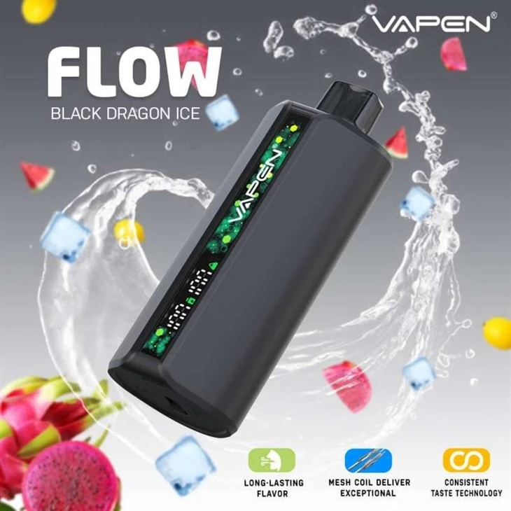 vapen flow 40k puff vape black dragon ice_VAPEN FLOW 40000